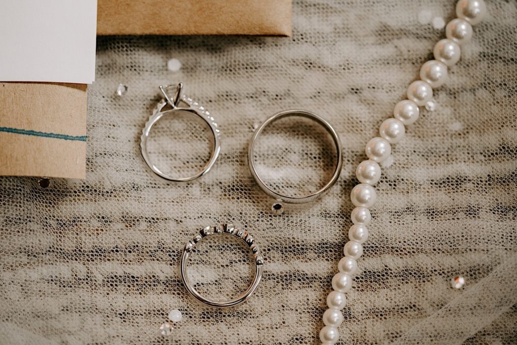 Pearl details and Wedding rings
