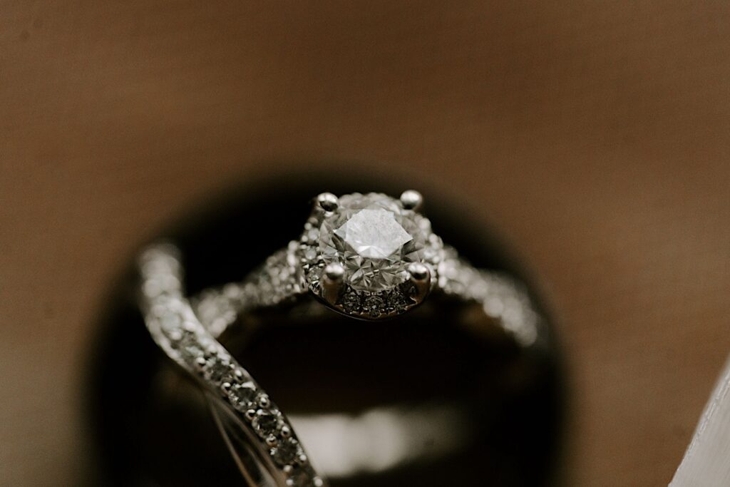 Detail photo of a wedding ring